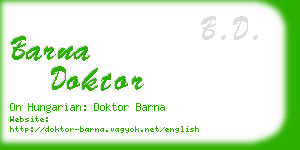 barna doktor business card